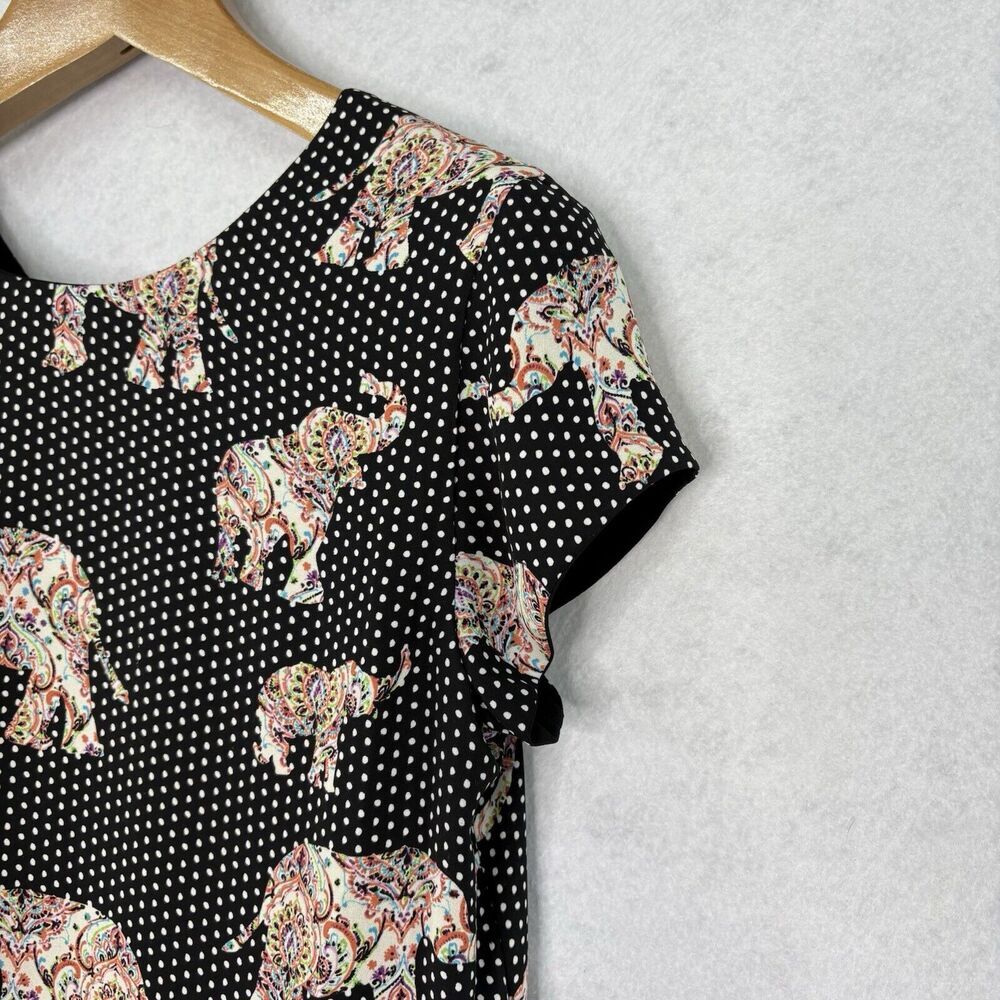 Chico's Reversible Top Solid Black Or Dot Elephan… - image 6